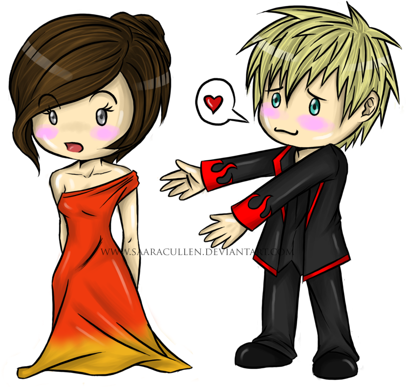 Katniss And Peeta Chibis By Blitzy-arts - Chibi Katniss And Peeta (900x798)