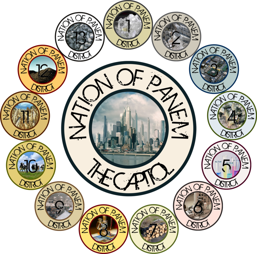 The Hunger Games Quiz District - 12 Distritos De Panem (900x889)