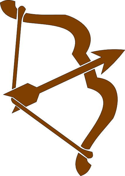 Archer - Clipart - Bow And Arrow Clip Art (426x598)