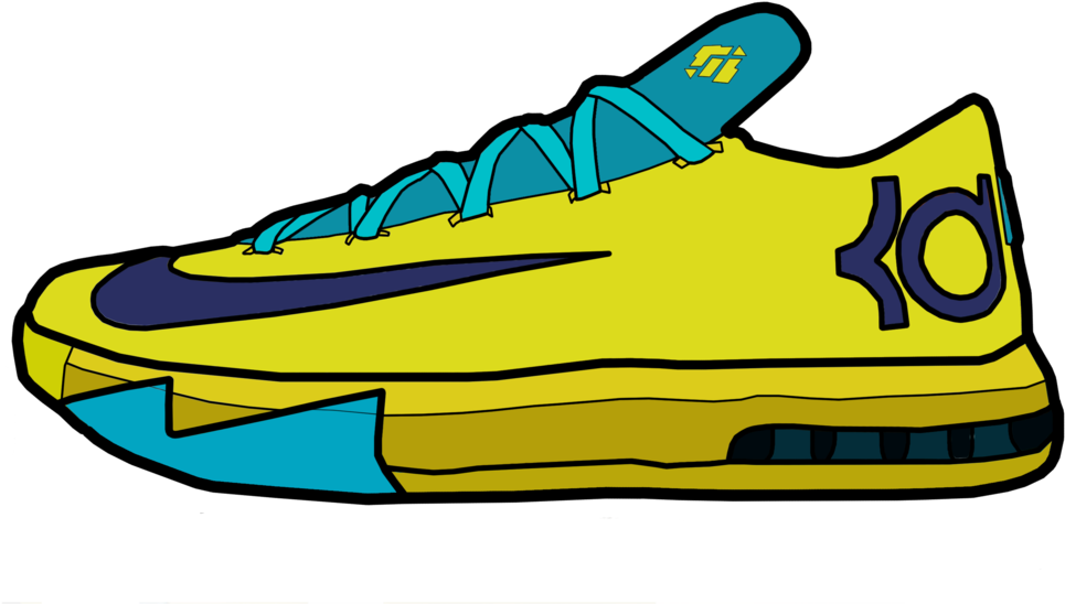 Cartoon Drawings Nike Trainers - Cartoon Kd Shoes (1024x853)