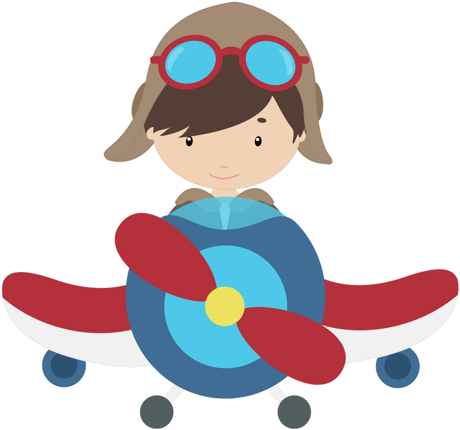 Flugzeug Party, Clipart, Flugzeuge, Jungen, Ideen, - Airplane Boy Clipart (900x900)