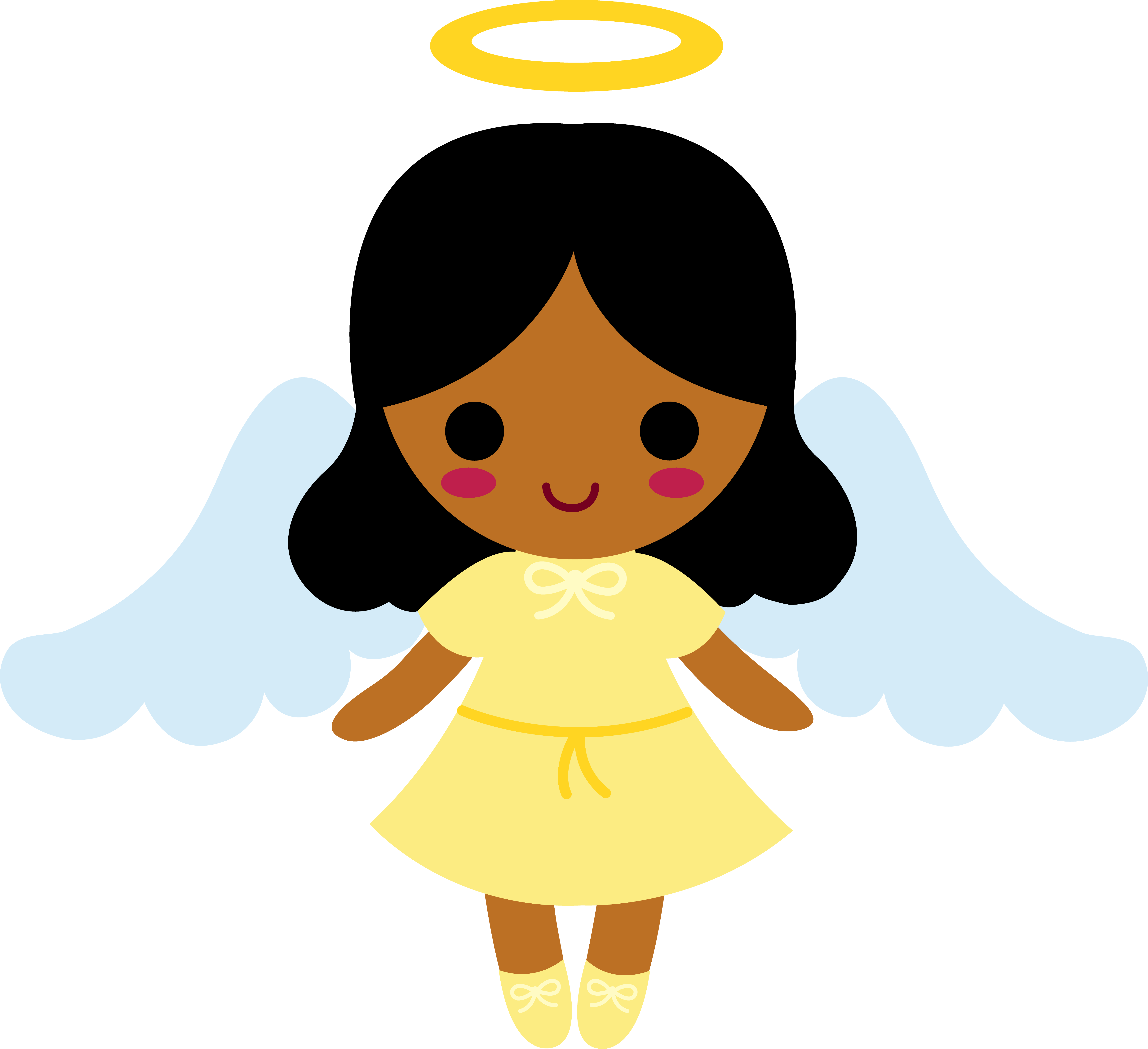 Pin Christian Christmas Clip Art Free Downloads - Black Angel Cartoon (5999x5483)