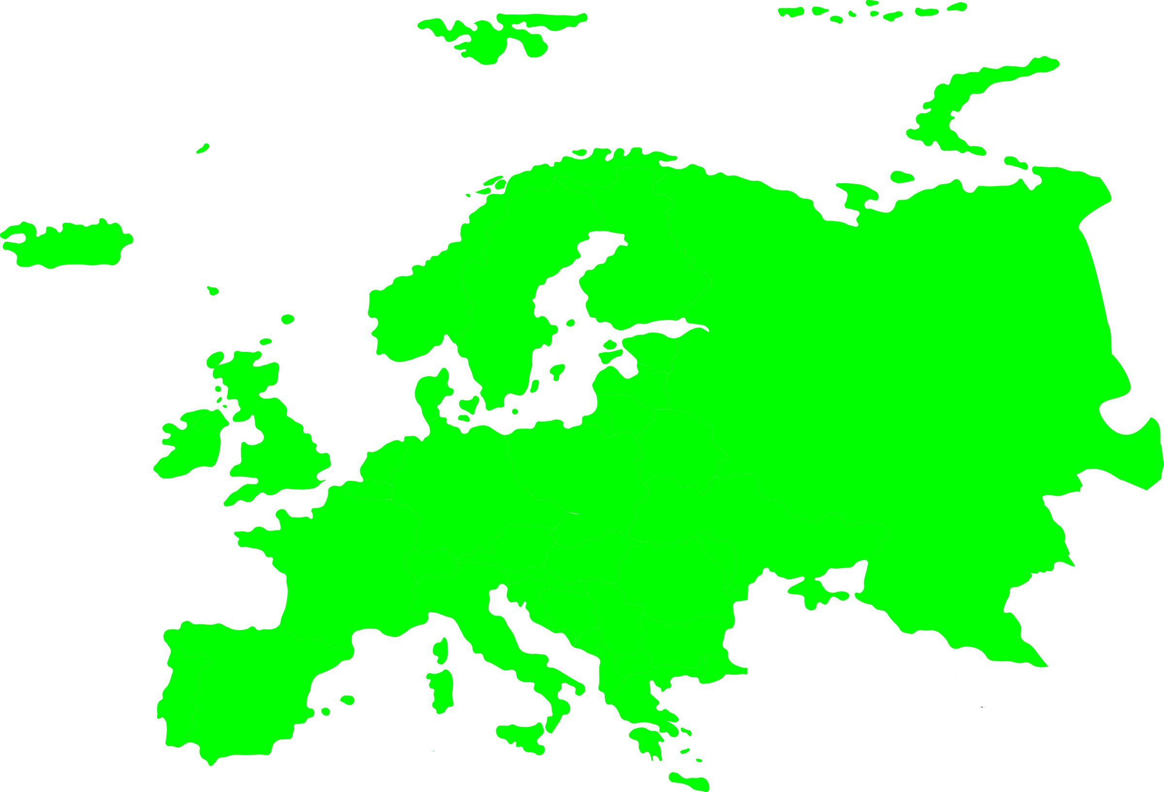Big Image - Europe Clip Art (2400x1634)