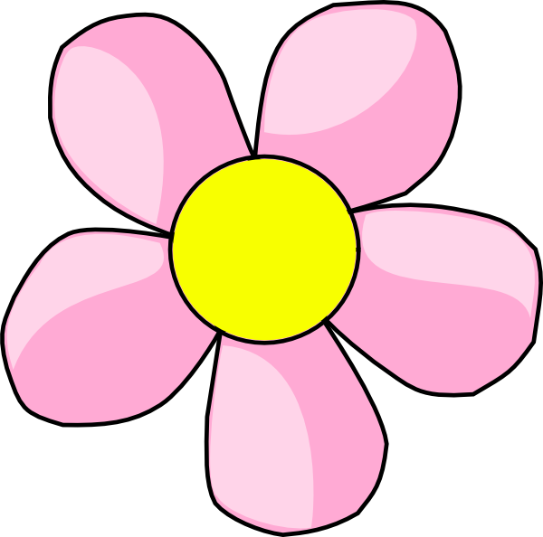 Cute Pink Flower Clipart - Flower Clipart Png (600x594)
