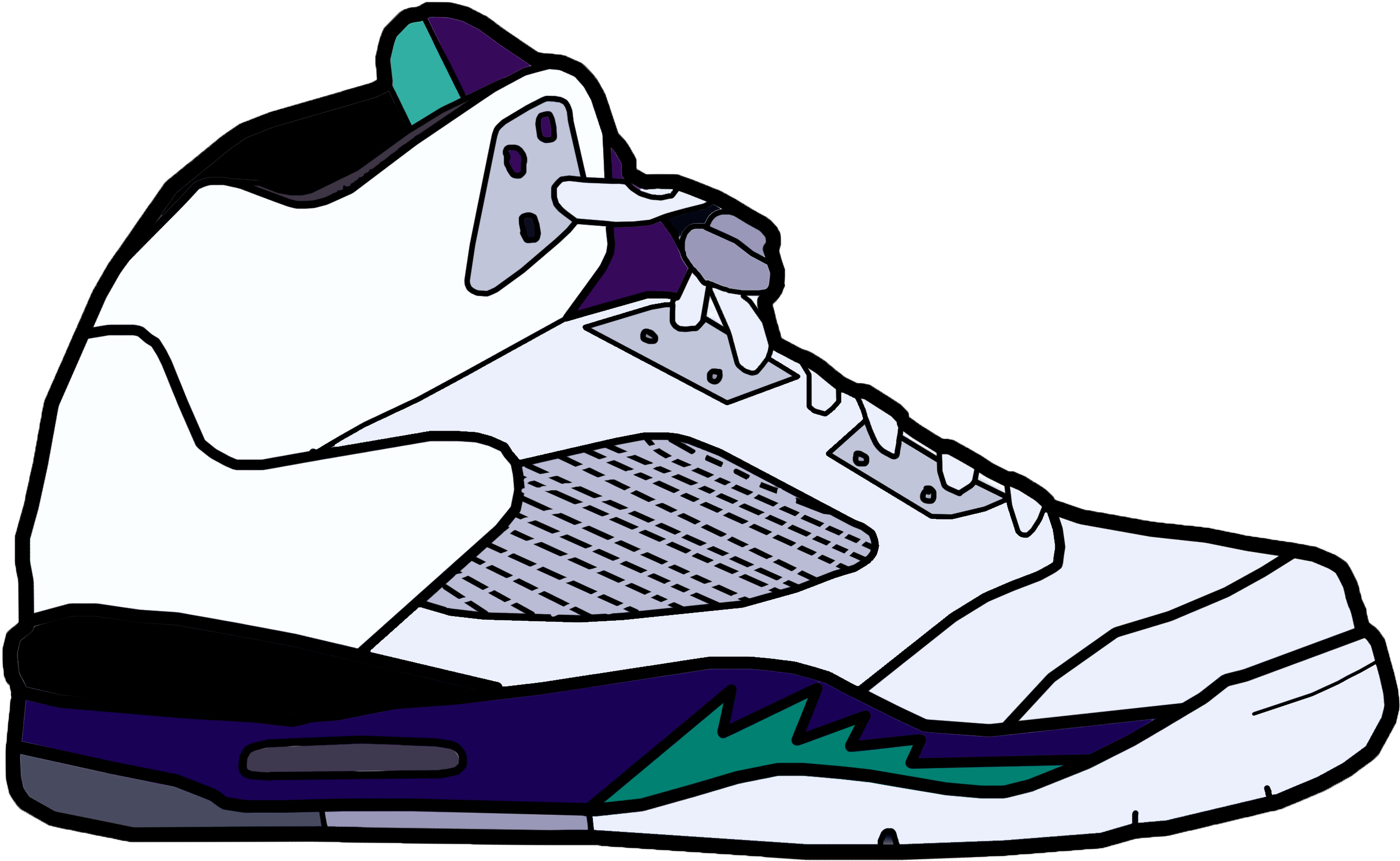 share clipart about Grape Sketch - Cartoon Jordan Shoes, Find more high qua...