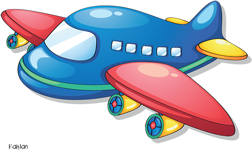 Kind - Desenho De Avião Colorido (600x416)