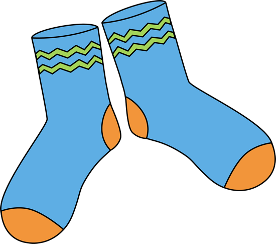 Pair Of Blue Socks - Pair Of Socks Clipart (550x485)