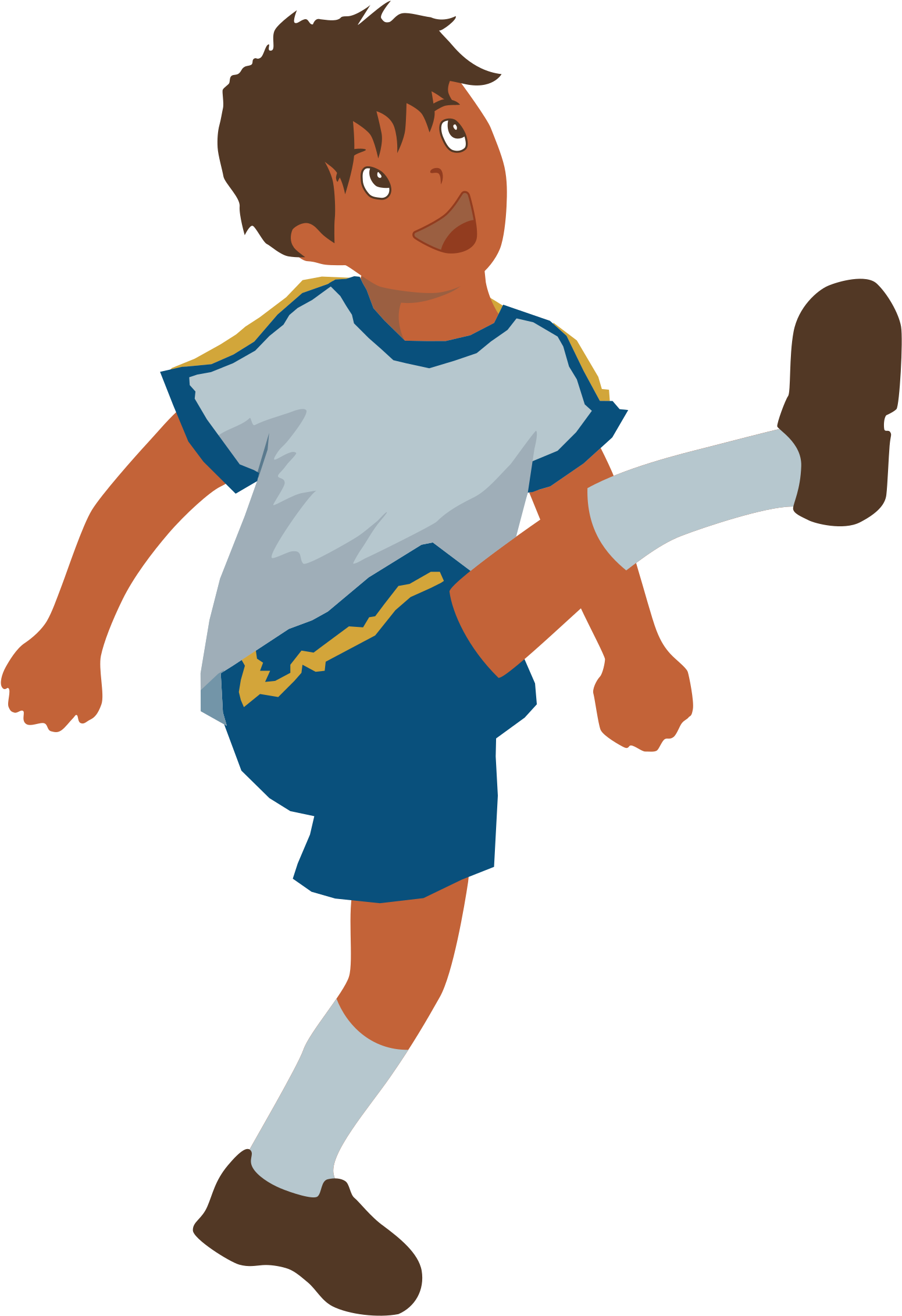 Clipart Hong Kong Kid - Kick Clipart (1688x2400)