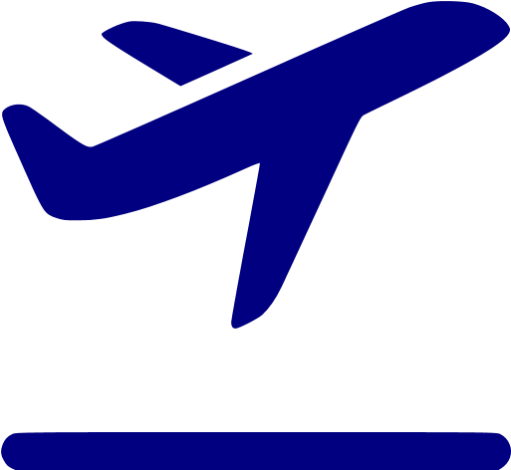 Airplane Clipart Dark Blue - Airplane Icon Blue (512x512)