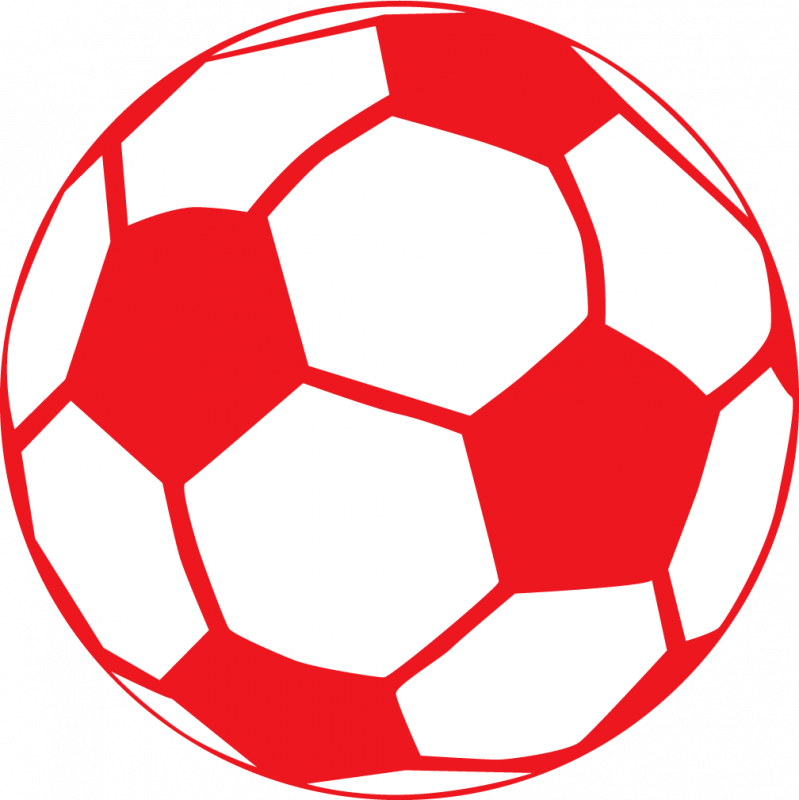 Red Soccer Ball Clip Art - Soccer Ball Drawing Colorful (799x800)