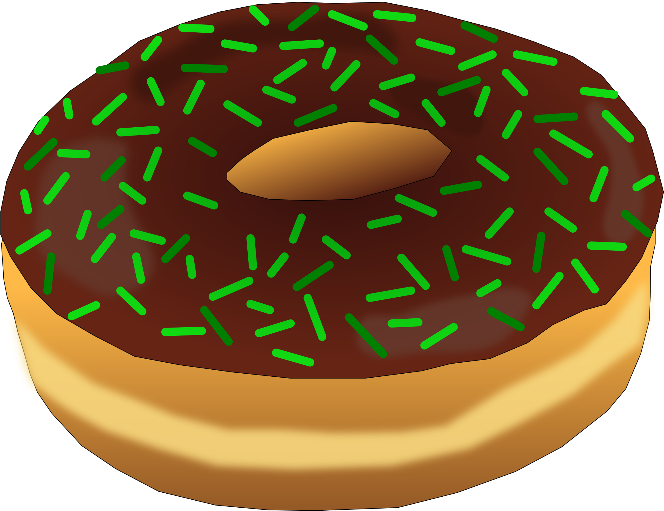 Big Image - Christmas Donut Clipart (2400x1897)