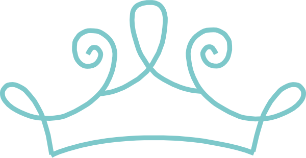 Princess Crown Blue Clip Art At Clker - Transparent Background Crown Clipart Gold (600x310)