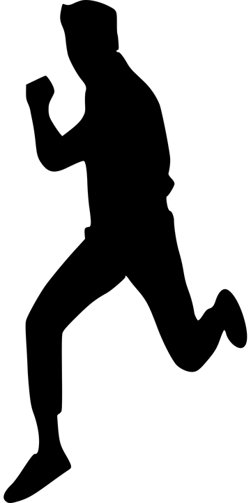 Running Man Silhouette - Running Man Silhouette Png (360x720)