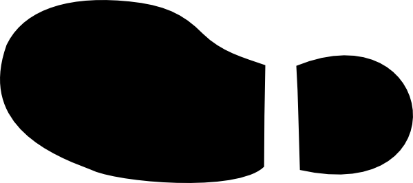 Left Shoe Clipart - Bottom Of Shoe Outline (600x266)