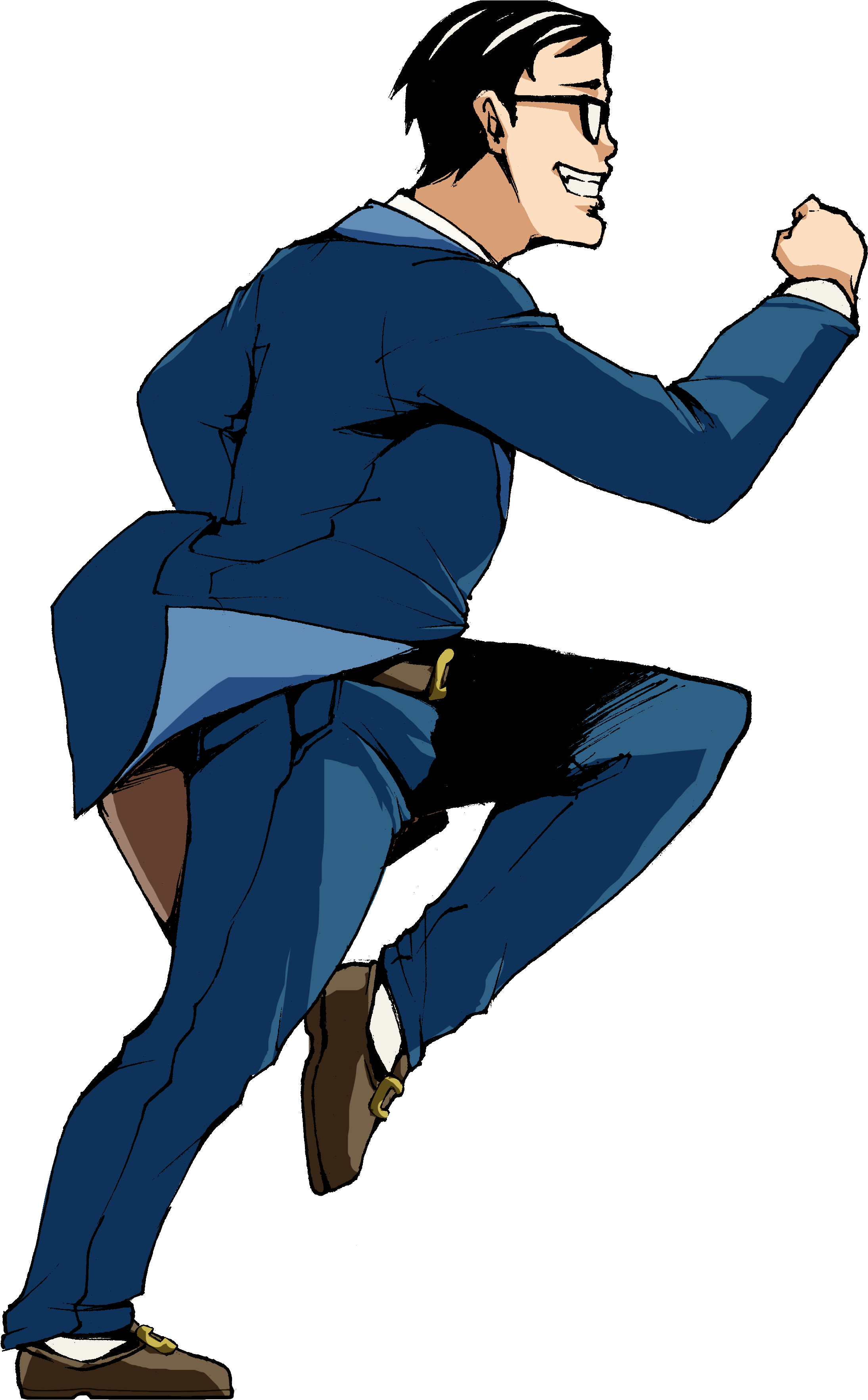 Joannime07elric Running Man In Suit 2 By Joannime07elric - Cartoon Man In Suit Running (2550x3600)