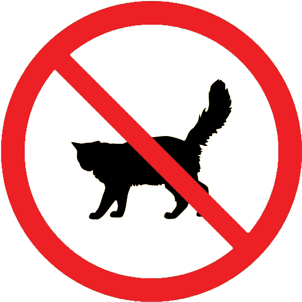 Signs That Tell You No - No Cats Allowed Sign (600x609)