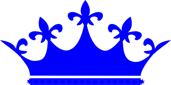 Queen Crown Blue Clip Art At Clker - Corona Queen Vector (600x299)