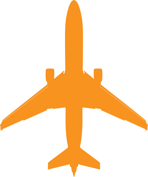 Plane Clip Art At Clkercom Vector Online - Plane Silhouette Blue (498x594)