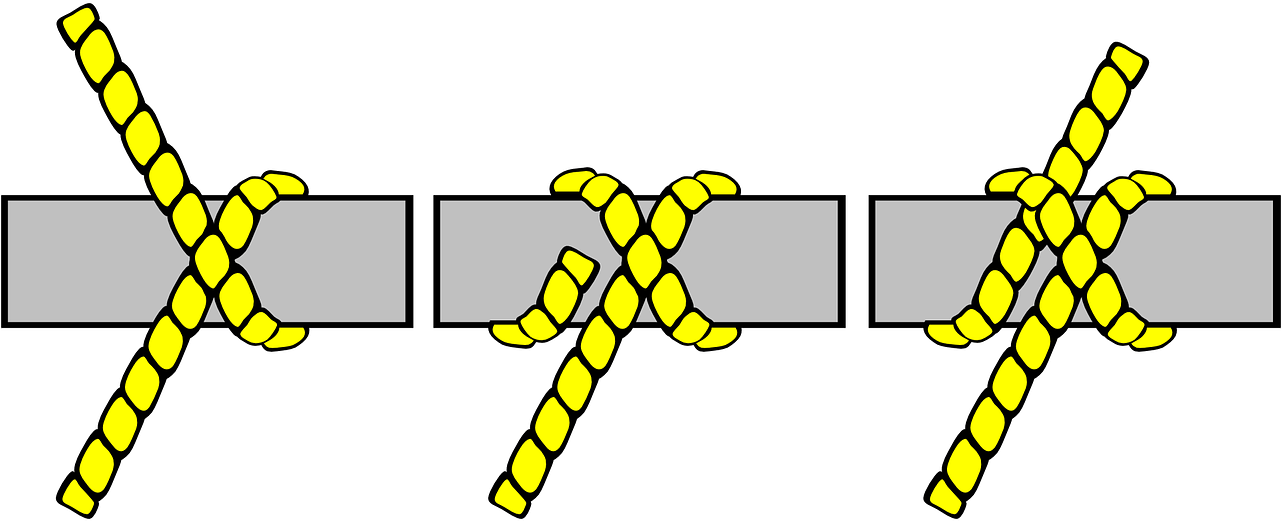 Free Tying Knots - Do A Clove Hitch Knot (843x340)