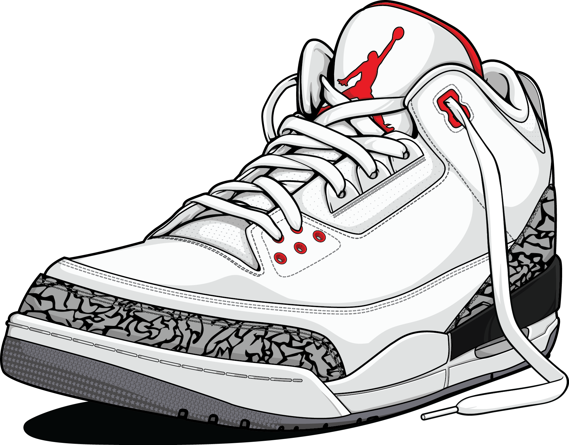 An Ode To The Iconic Ad Campaigns For Air Jordan Shoes - Adidas Cartoon Png (1904x1491)
