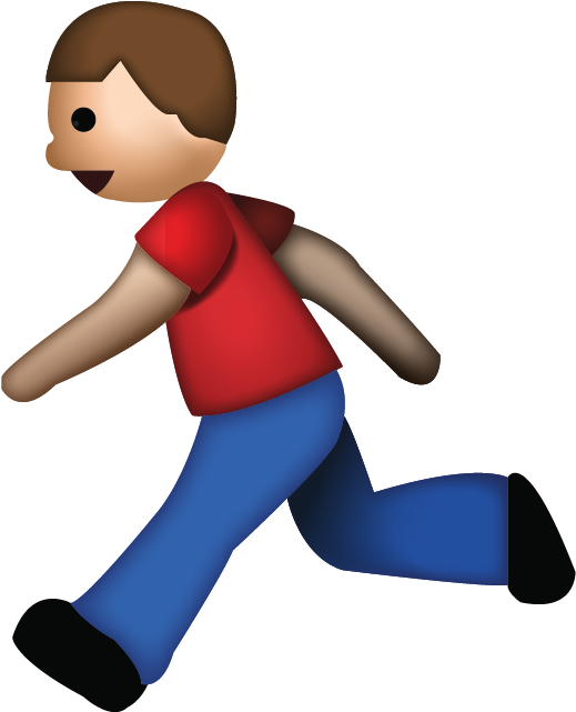 Download Ai File - Running Man Emoji Png (640x640)