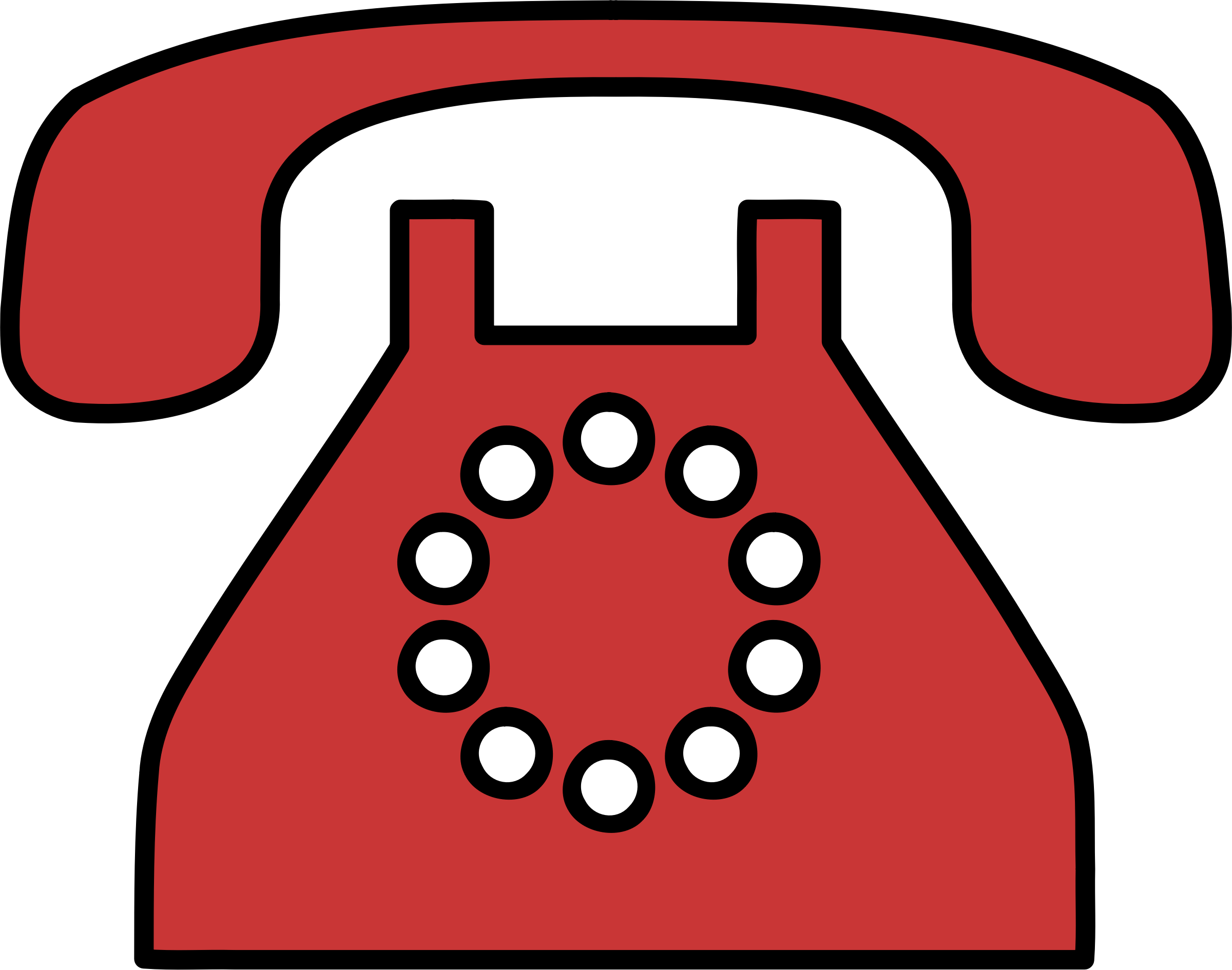 Big Image - Old Fashioned Phone Clipart (2400x1890)