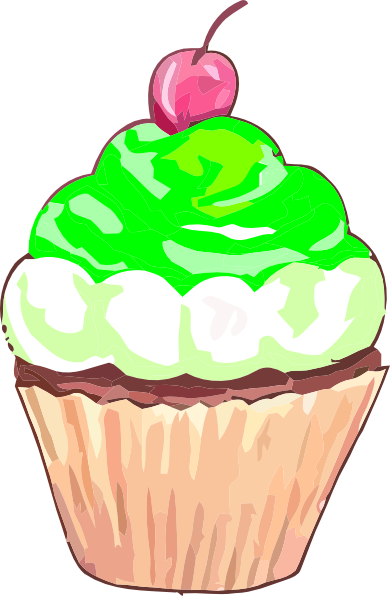 Free Green Cake Cliparts, Download Free Clip Art, Free - Cupcake Clipart (390x596)
