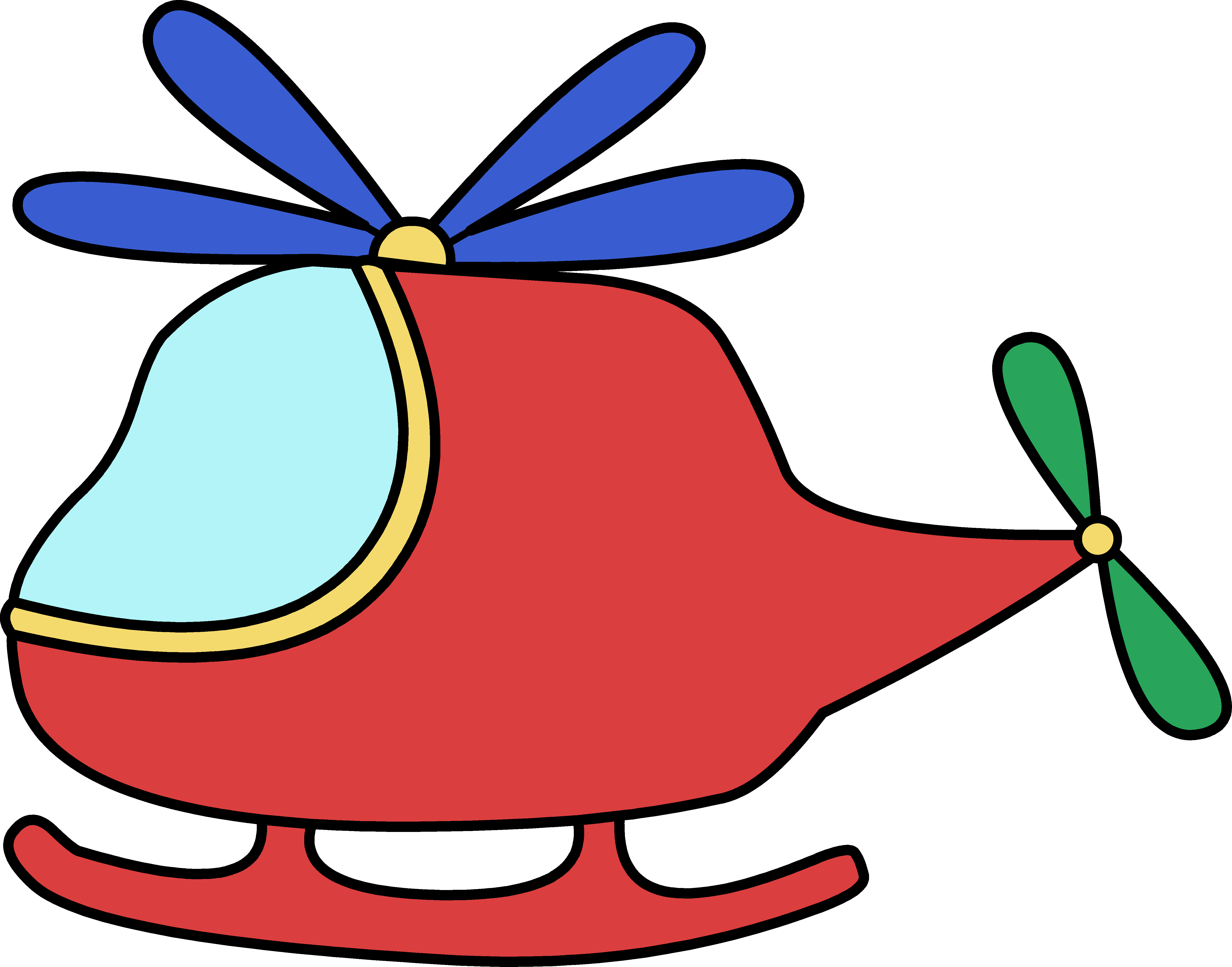 Cute Red Toy Helicopter - Toy Clip Art (5475x4296)