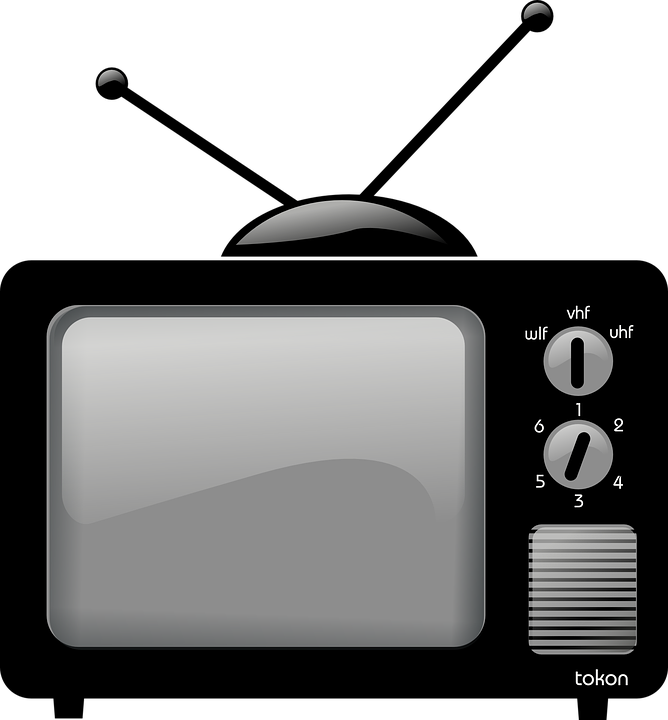Tv Set Television Vintage Antenna Indoor Antique - Television Clipart (668x720)