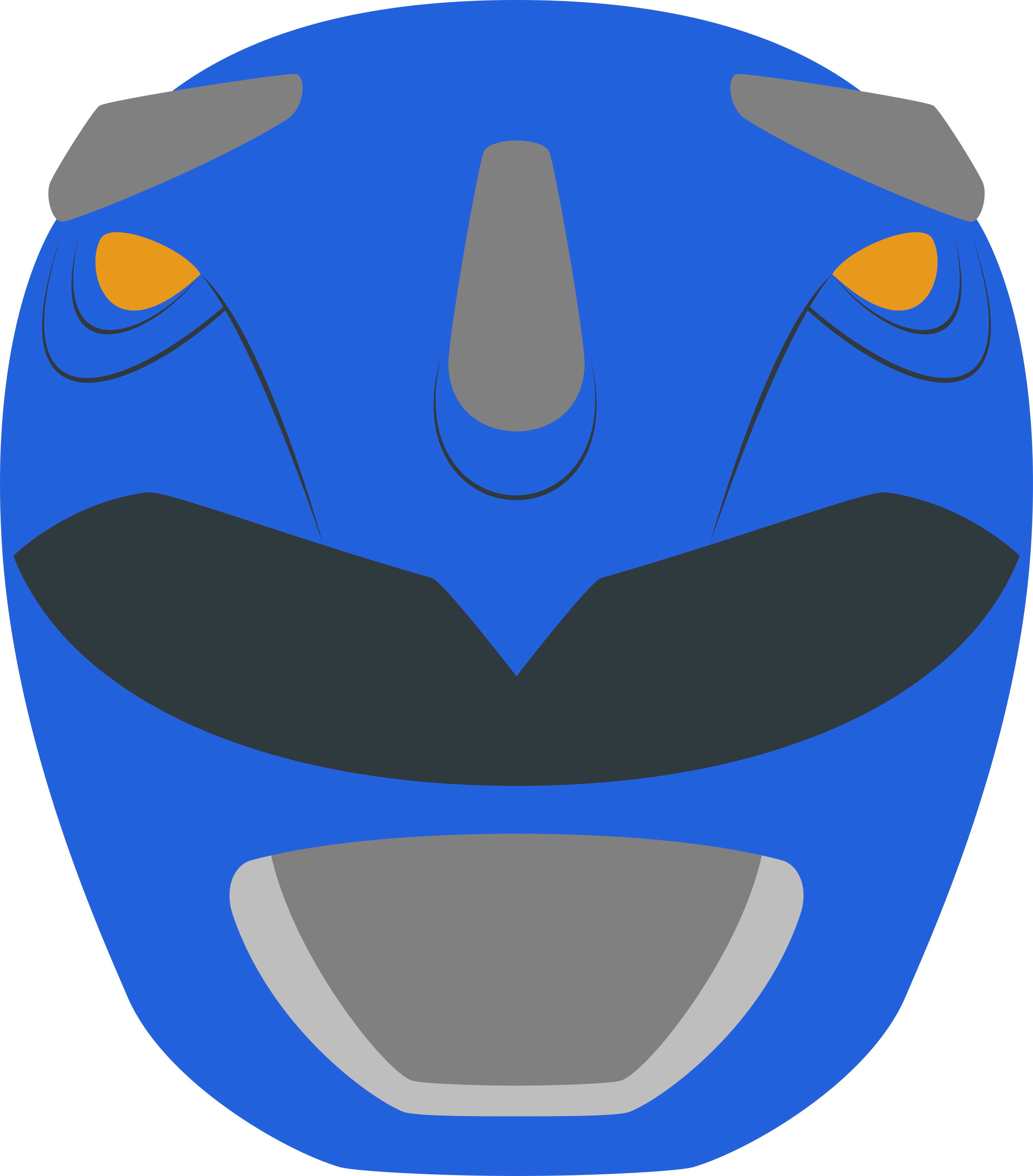 Blue Clipart Power Ranger - Cartoon Power Ranger Helmet (3000x3415)