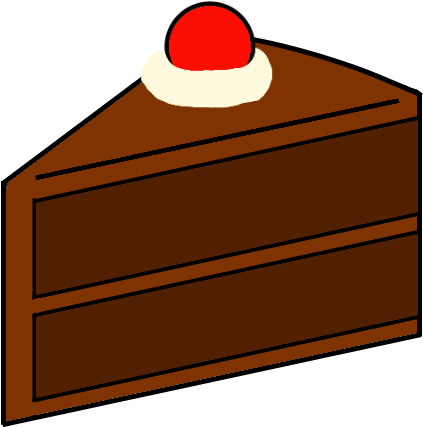 Pound Cake Slices Clipart - Cartoon Slice Of Cake (525x488)