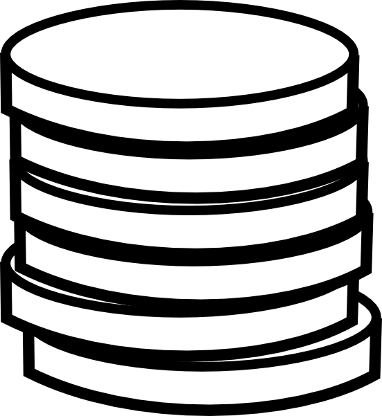 Coin - Money - Clipart - Black - And - White - Stack Of Coins Clip Art (661x720)