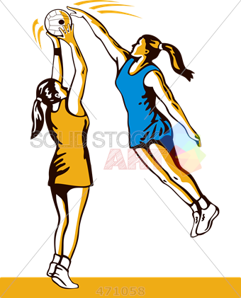 Stock Illustration Of Old Fashioned Cartoon Drawing - Sprint Dodge In Netball (340x421)