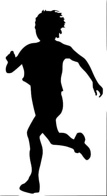 Boy Running Away Silhouette (351x640)