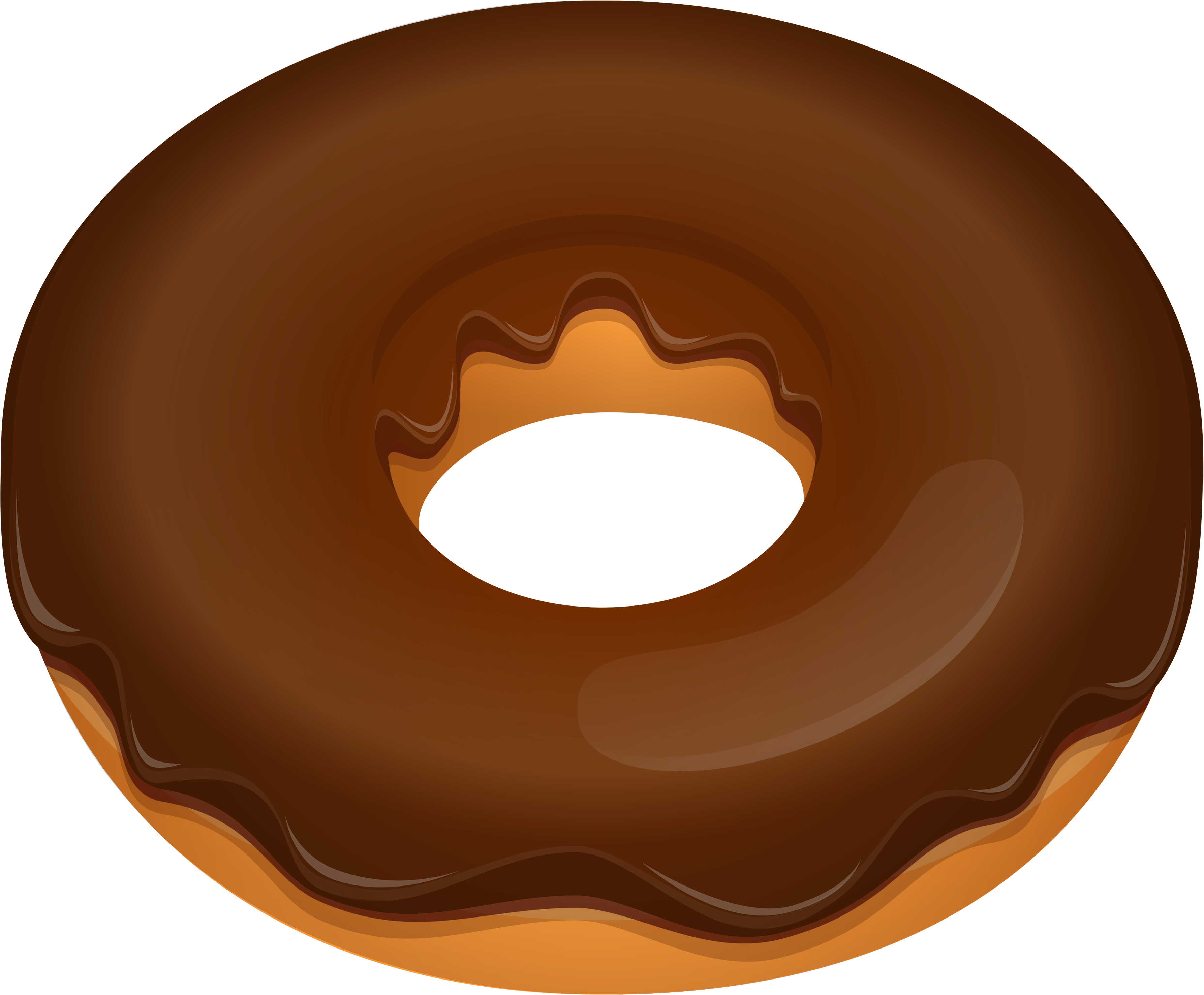 Donut Clipart Biezumd - Chocolate Donut Clipart (3926x3141)