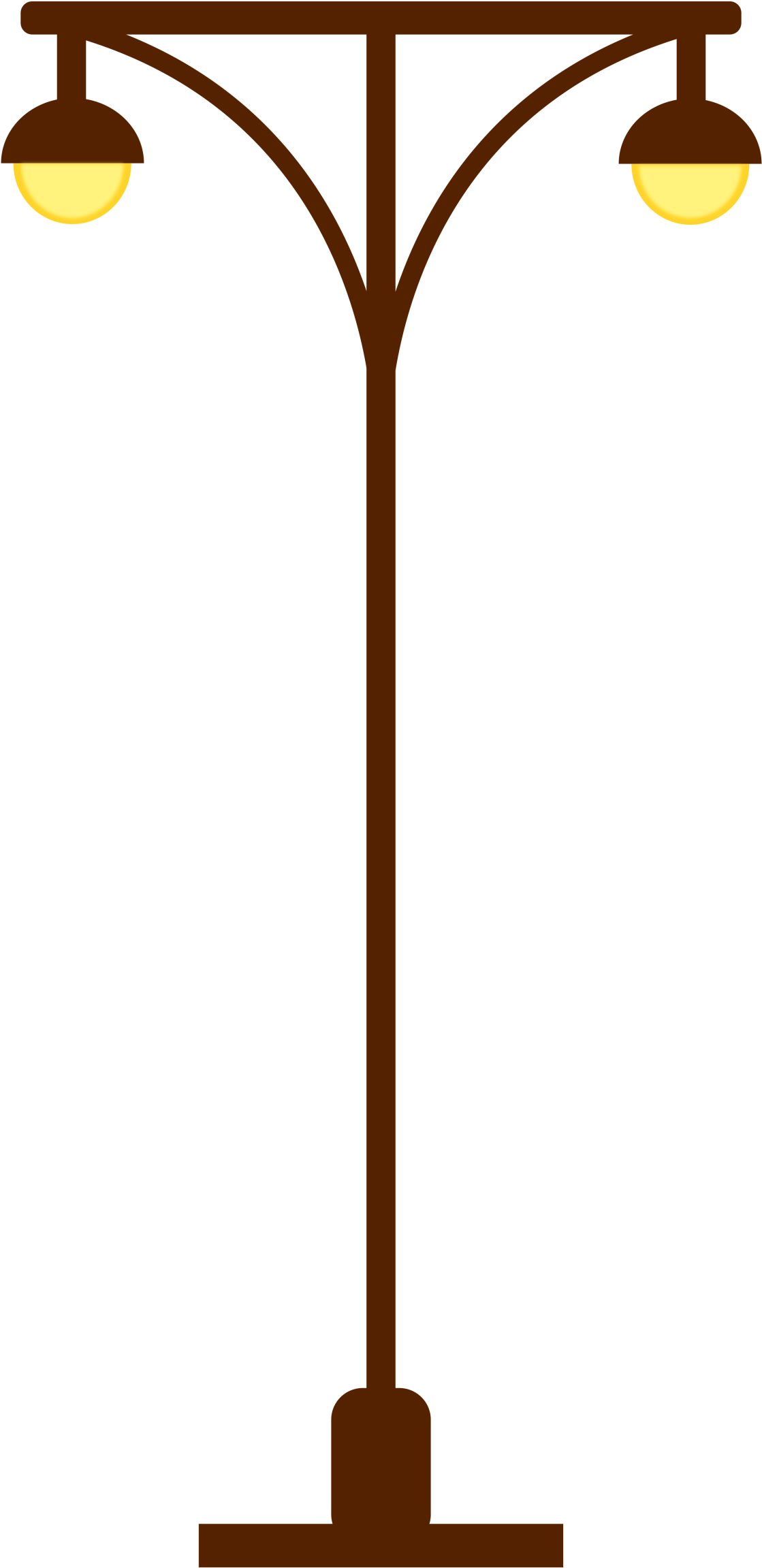 Street Lamp Post- Light Post, Two Lights - Street Lamp Clipart (2400x2400)