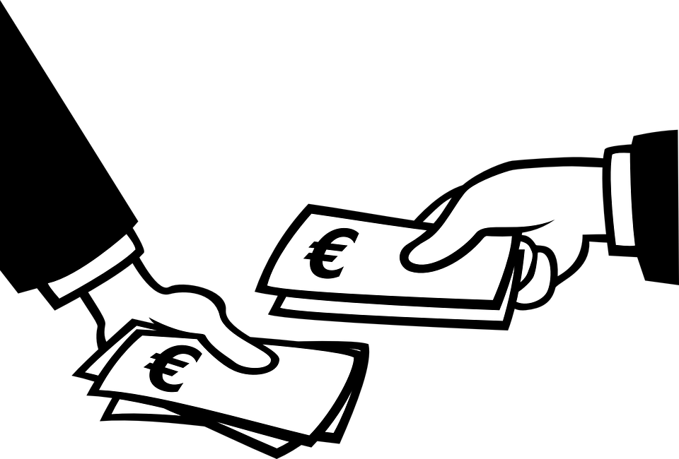 Euro Hände Geld Zahlen - Pay Black And White (960x650)