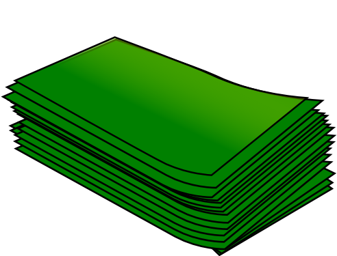 Stack - Of - Money - Clipart - Png - Wad Of Cash Clipart (600x374)