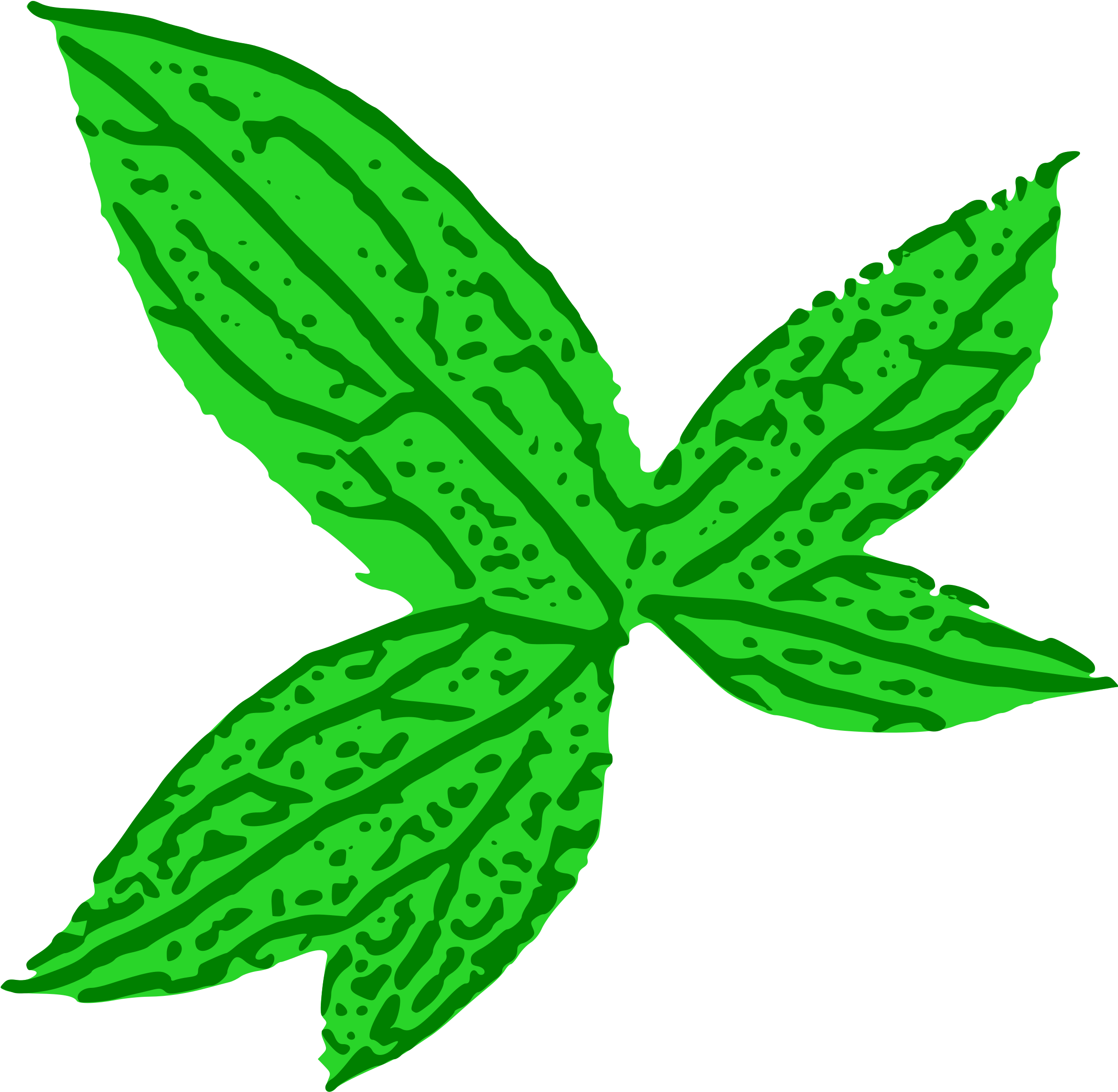 Free Green Leaf - Green Leaf Clip Art (2400x2356)