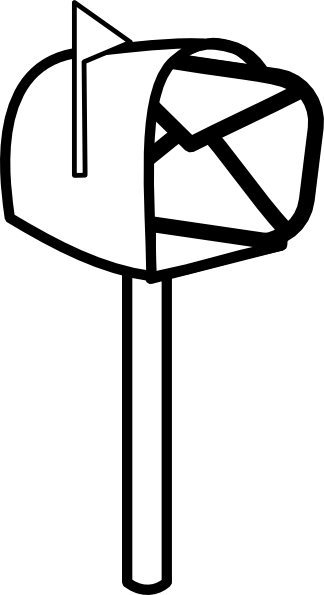 Mailbox Mail Mail Clip Art At Clker Vector Clip Art - Black And White Mail Box (324x595)