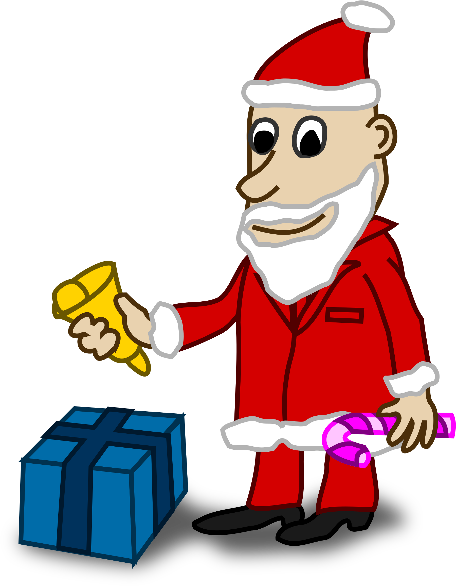 Comic Characters Santa Coloring Book Colouring Black - Comic Characters (2400x2400)