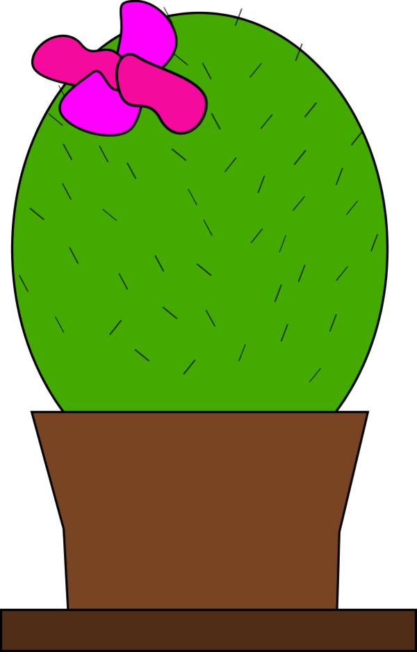 Cactus Flower Inkscape Adobe Illustrator 555px 41 Cactus With A Bow 999x1560 Png Clipart Download