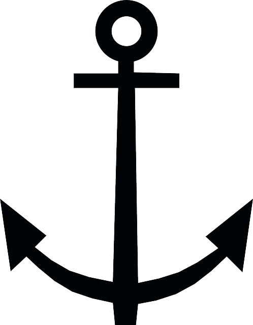 Black And White Anchor Free Vector Graphic Anchor Anchorage - Draw An Anchor Tattoo (498x640)