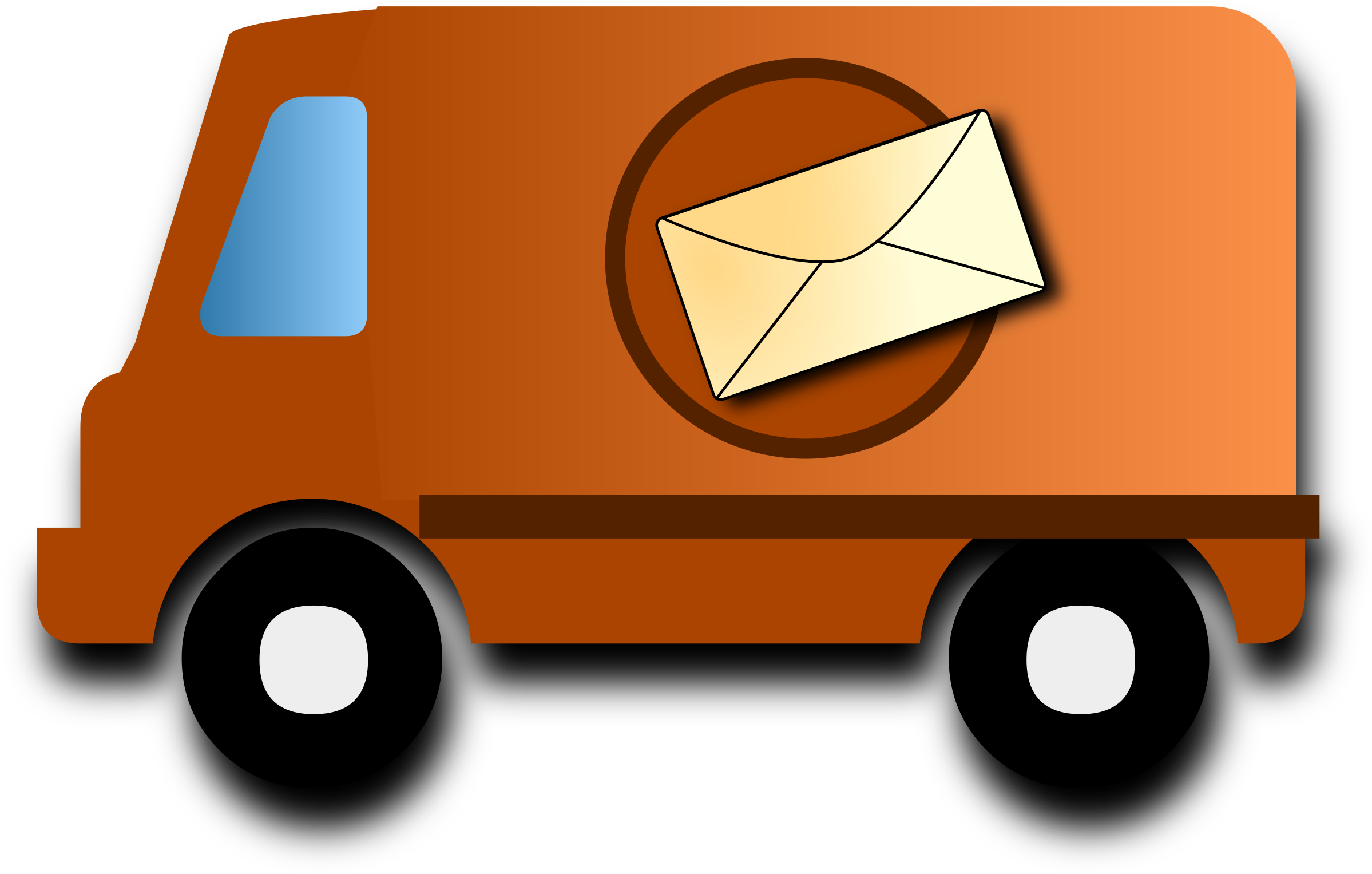 Post Van Clipart - Post Van Clipart (2400x1553)