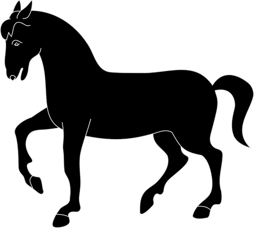 Simple Horse Silhouette Public Domain Vectors - Uruguay Coat Of Arms (500x449)