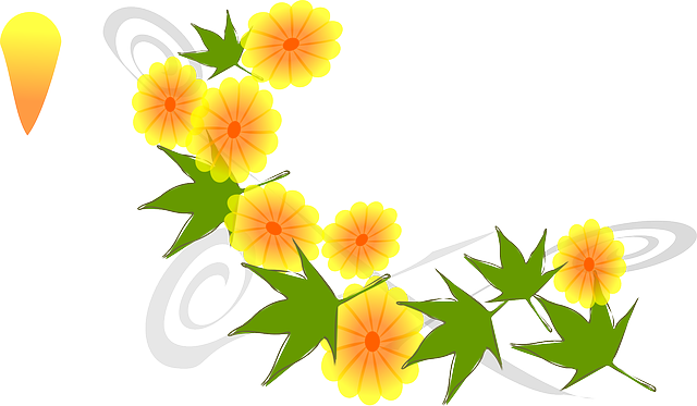 Inspired Yellow, Flower, Flowers, Japanese, Nature, - Mother's Day Clip Art (640x373)