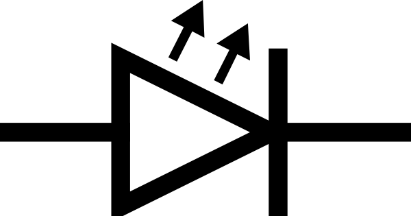 Free Vector Led Symbol Clip Art - Light Emitting Diode Symbol (2400x1259)