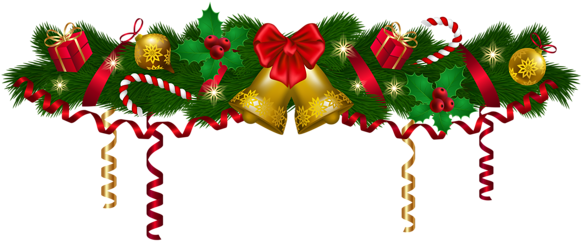 Christmas Deco Garland Png Clip Art Image - Christmas Garland Clipart (600x253)