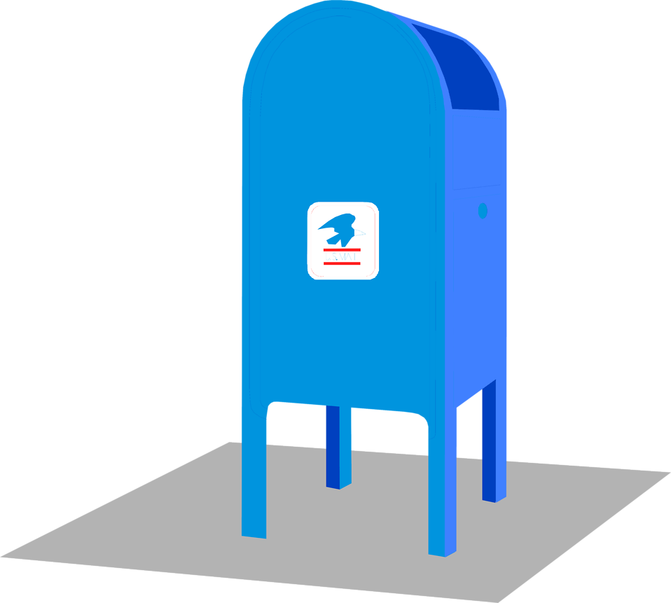 Mailbox Mail Blue Mail Clipart Home Dayasrioa Top Image - Post Office Mailbox Clipart (958x861)
