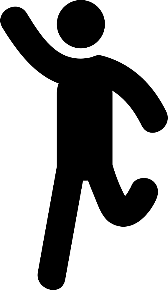 Running Man With Raised Arm Comments - Running Man With Raised Arm Comments (570x980)